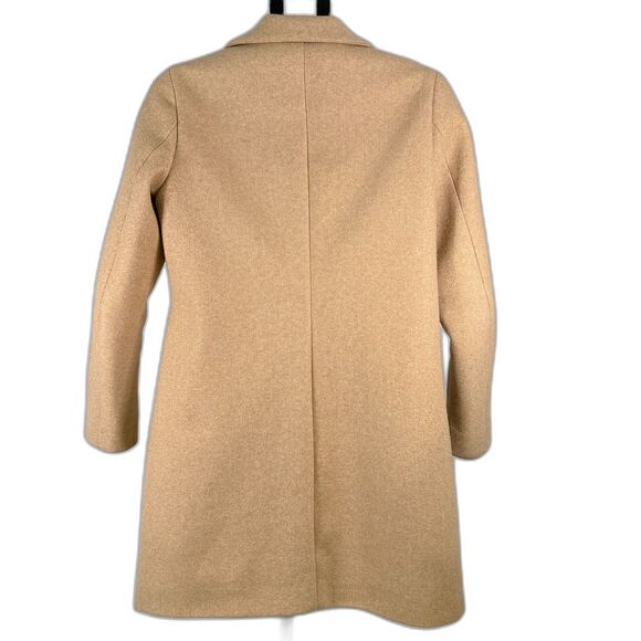 Calvin Klein Women's Camel Single Breasted Peacoat Jacket - Picture 4 of 12